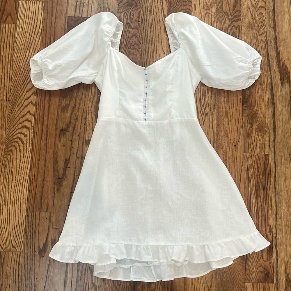 Reformation White Seattle Mini Dress
